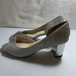 Women bridal climbing silver Heels - size 9w
